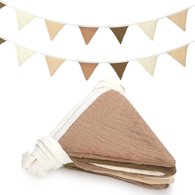 Oudain 2 Pcs Pennant Banner Flags Nursery Garland Triangle Bunting Flags by Oudain