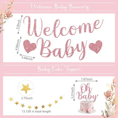 Amandir Rose Gold Baby Shower Decorations - Image 3
