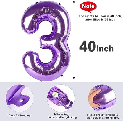 Number Balloon Purple Number 19 - Image 5