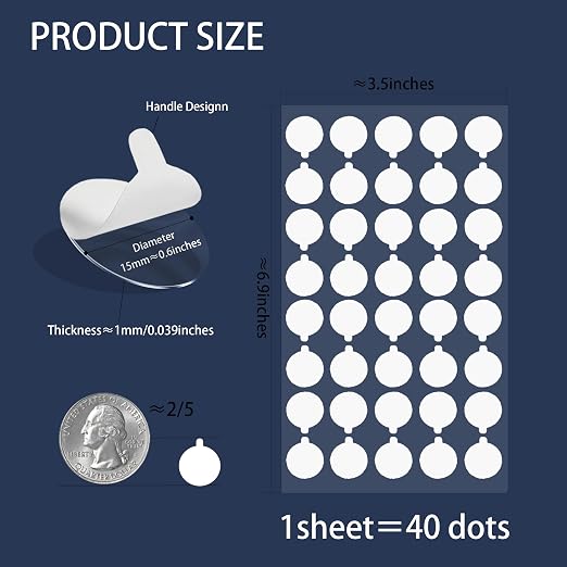 Mounting Putty for Poster Glue Dots Double Sided Sticky Dots Museum Putty - Image 4