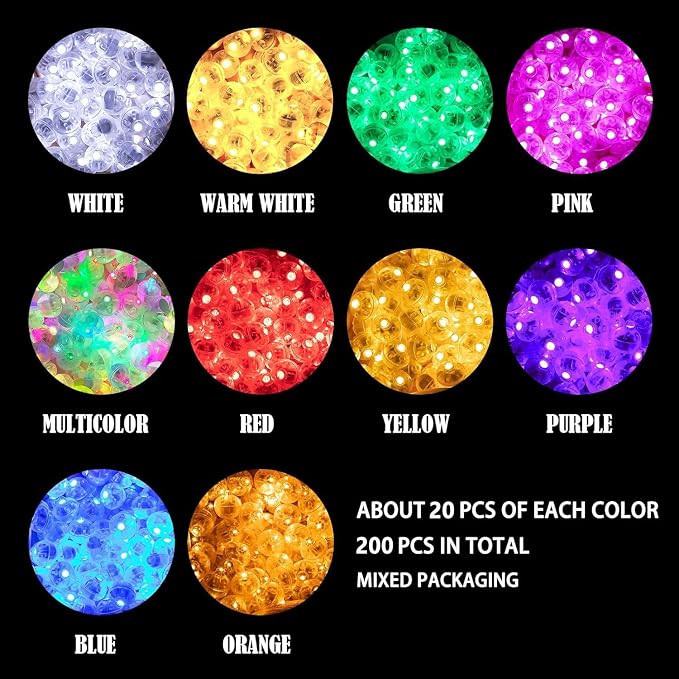 Aogist 200pcs 10-Colors Mini Lights - Image 5