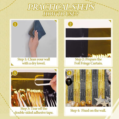 DECOCKRAT 3 Pack Foil Fringe Backdrop - Image 2