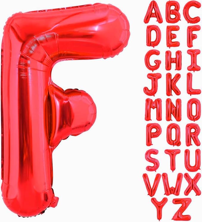 Red Letter F Balloons, F Balloon 40 Inch F Balloons Letter by BBPOOL