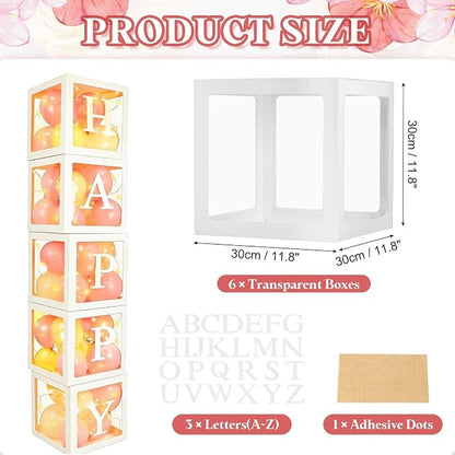 uxcell 4 Pcs Party Balloon Boxes, Transparent Balloon Boxes - Image 2