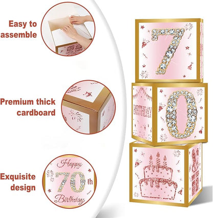 DataMoon 70th Birthday Decorations Boxes - Image 6
