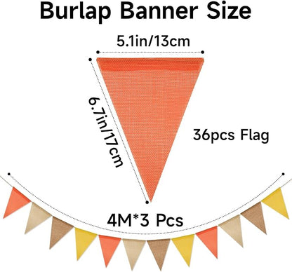 G2PLUS Fall Banner, Pennant Banner and Triangle Flag Bunting, Farmhouse Style - Image 2