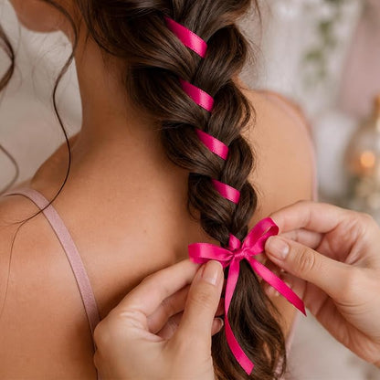 3/8In 30Yards Rose Red Thin Ribbon - Image 6