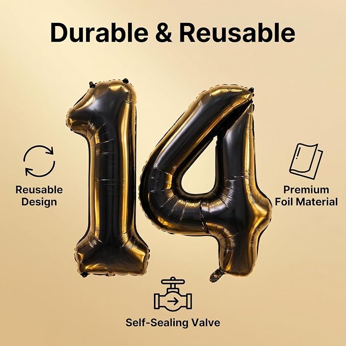 Number 14 Balloon Foil Mylar Balloons - Image 5