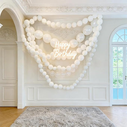 Pearl White Linking Balloons, Tails Balloon - Image 3