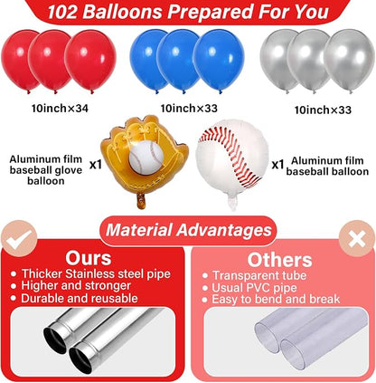 2 Sets Baseball Balloon Column Stand Kit - Image 3