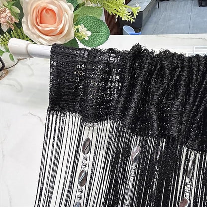 ave split 100cmX200cm Decorative Door String Curtain Beads Wall Panel Fringe - Image 3