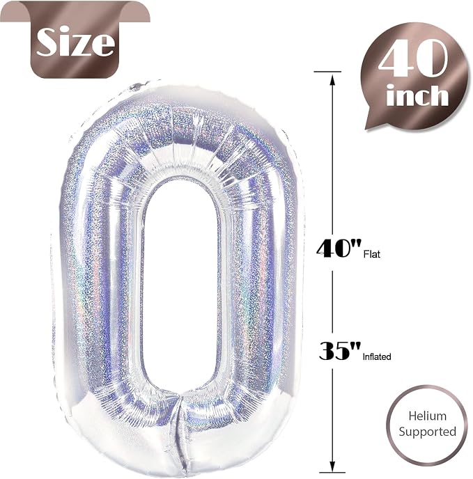 Laser Silver 0 Balloon - Image 5