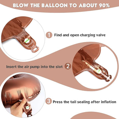 40 Inch Brown Number 4 Balloon Birthday Party Decorations - Image 6