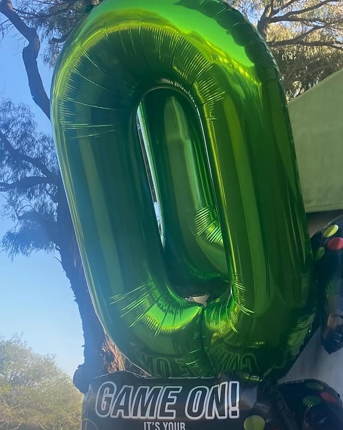 Green Number 0 Balloon 40 Inch - Image 2