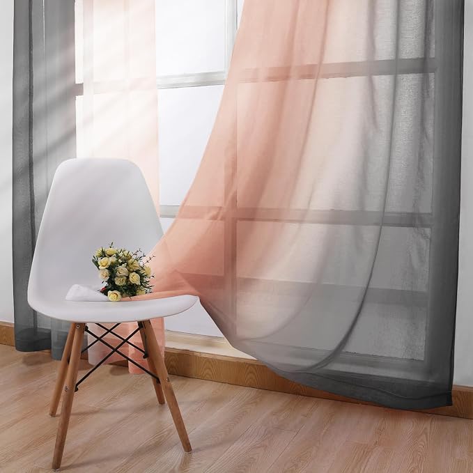 DWCN Ombre Sheer Curtains - Image 2