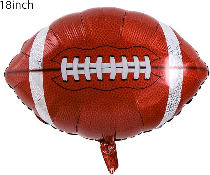 Football Balloons Birthday Large Mylar Foil Football Balloons - Image 3