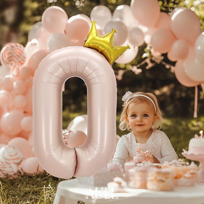 AULE 40 Inch Big Pink 0 Balloon Number - Image 4