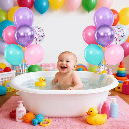 4 Sets Pink Purple Blue Teal Yellow Balloons Stand - Image 8