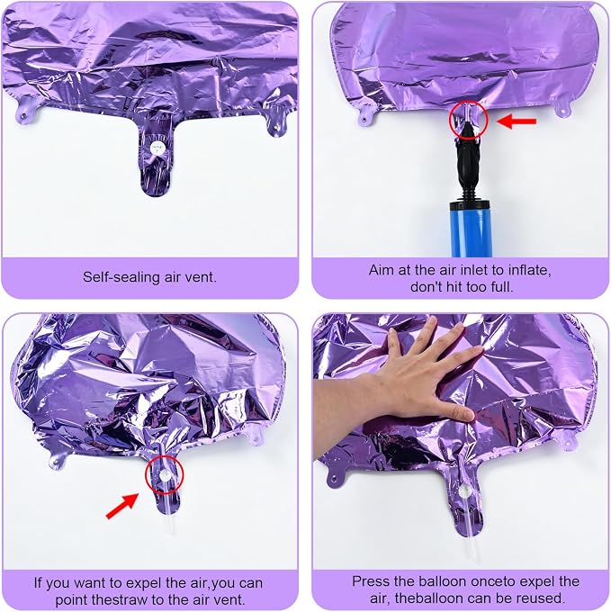 TONIFUL Girl‘s Purple Pink Music Themed 1st Birthday Decorations | 40 Inch - Image 6