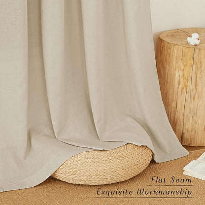 NICETOWN Rustic Linen 144 inch Long Curtains - Image 2