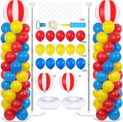 2 Sets Carnival Circus Balloon Column Stand Kit by Naozinebi