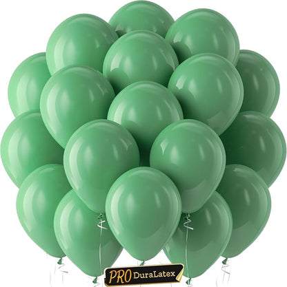 Pro Duralatex Sage Green Extra-Thick Balloons 120 Pack 10 inch | Olive Green by Bezente