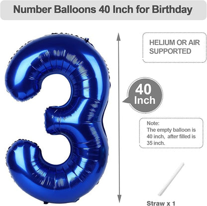 Numbers 2 Balloon 40Inch Navy Blue Balloons - Image 5