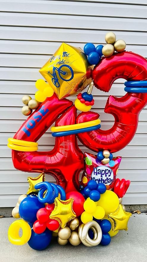 Red 3 Balloon - Number Balloon 40 Inch, 3rd Red Birthday Decorations | Large - Image 8