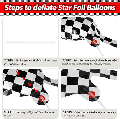 60 Pcs Star Balloons Explosion 12 Point Foil Cone Balloons Magic Balloon Large - Image 6