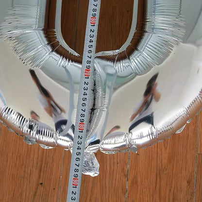 Silver 50 Number Balloons Big Giant Jumbo Large Number 50 Foil Mylar Balloons - Image 5