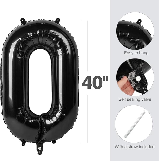 Number Balloons Black 26 Balloon 40 inch - Image 5
