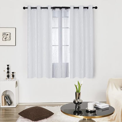 Deconovo Living Room Curtains 63 Inches Long, Thermal Insulated, Room Darkening - Image 2