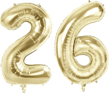 Number 26 Balloons for 26th Birthday Party Decorations, 40 Inch 0-100 by Joycard