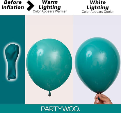 PartyWoo Slate Blue Balloons 140pcs Dusty Blue Boho Neutral Color | 18 12 10 5 - Image 3