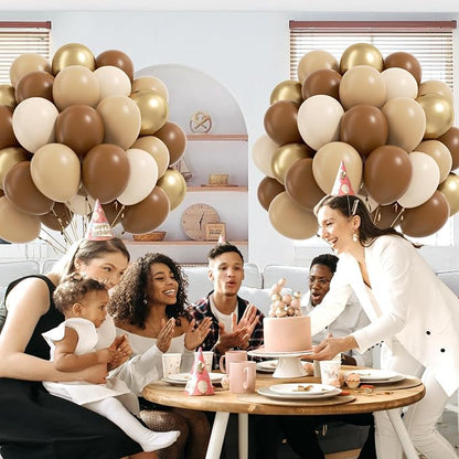 60pcs Brown Balloons 12inch - Image 6