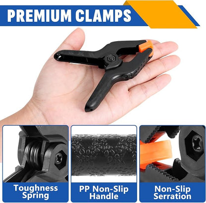 24 Pack 3.5 inch Plastic Spring Clamps, Backdrop Clips, Plastic Clamps - Image 3