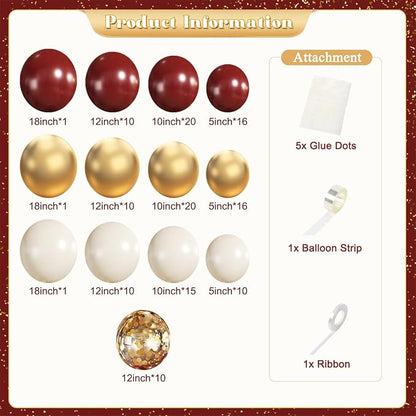 Burgundy Balloon Arch Garland Kit - Image 4