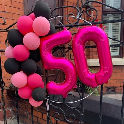 40 Inch Hot Pink 30 Number Balloons Giant Jumbo Huge 30 Foil Mylar Helium - Image 5