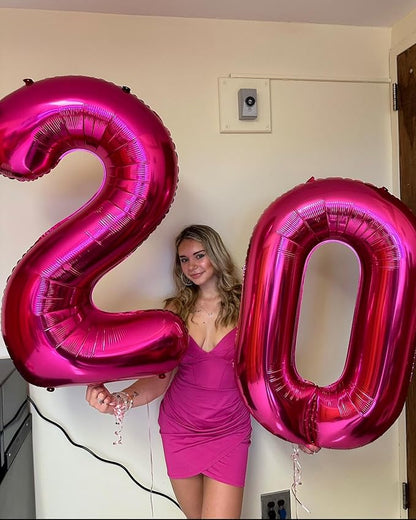 Hot Pink Number 10 Balloon 40 Inch - Image 3