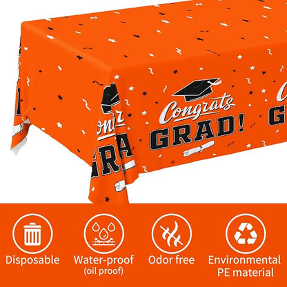 Graduation Party Decorations, Gongrats Grad Tablecover - Image 2