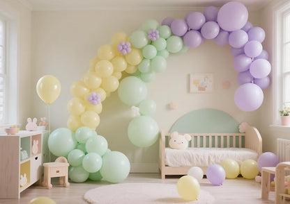 Pastel Green Balloons 145pcs Different Sizes 18 12 10 5 Inches Mint Green Latex - Image 5
