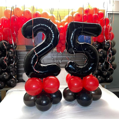 40 Inch Black 25 Number Balloons Giant Jumbo Huge 25 or 52 Foil Mylar Helium - Image 3