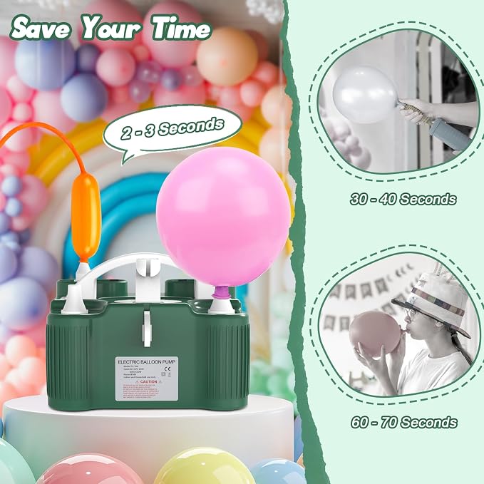 chamvis Balloon Pump Electric, Balloon Air Pump Inflate Pump - Image 5
