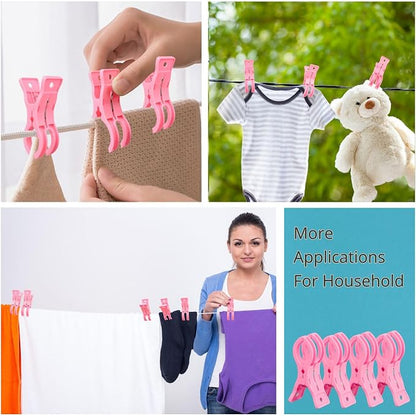 Miliocry 10 Pack Large Balloon Arch Clips Plastic Pink Backdrop Spring Clamps - Image 6