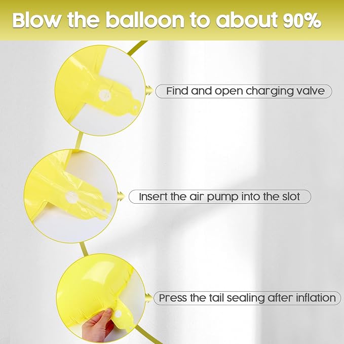 5 Balloon - Macaron Yellow Birthday Number Balloons, 40 Inch Decorations | - Image 6