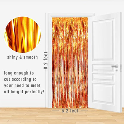 GOER 3.2 ft x 8.2 ft Metallic Tinsel Foil Fringe Curtains Party Photo Backdrop - Image 7