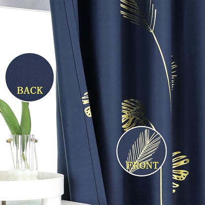 Palm Tree and Wheat Blackout Energy Saving Curtains Light Blocking Window Panels - Image 3