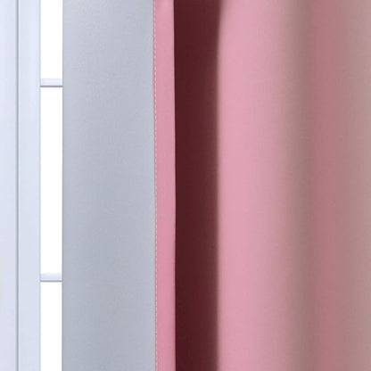 Yakamok Ombre Curtains Pink and Greyish White - Image 7