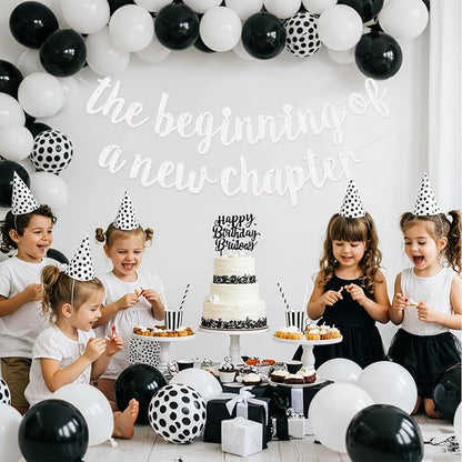 BEISHIDA White Pre-Strung Glitter The Beginning of A New Chapter Banner | - Image 6