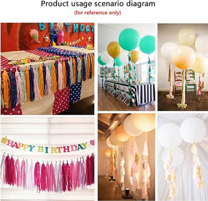 We Moment Gender Reveal Tissue Paper Tassel Banner - Image 4